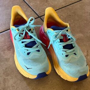 Hoka Kids Sneakers - Aqua and Yellow